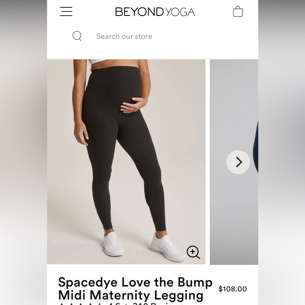 Beyond Yoga Spacedye Love the Bump Midi Maternity Legging in Darkest Night